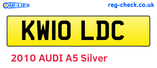 KW10LDC are the vehicle registration plates.
