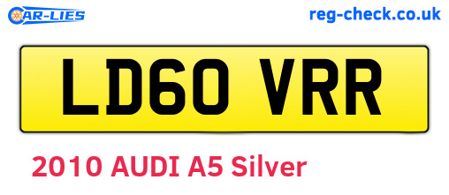 LD60VRR are the vehicle registration plates.