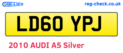 LD60YPJ are the vehicle registration plates.