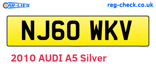 NJ60WKV are the vehicle registration plates.