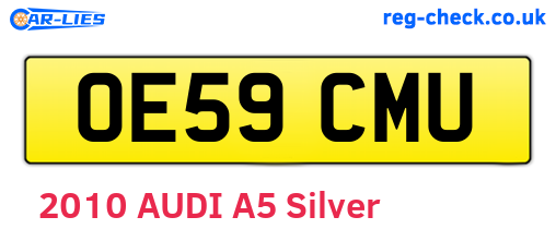 OE59CMU are the vehicle registration plates.
