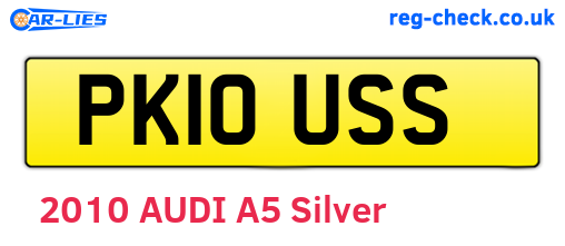 PK10USS are the vehicle registration plates.