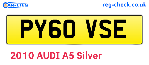 PY60VSE are the vehicle registration plates.