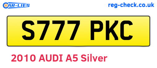 S777PKC are the vehicle registration plates.