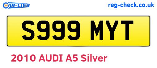 S999MYT are the vehicle registration plates.