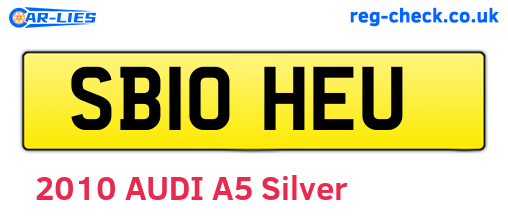 SB10HEU are the vehicle registration plates.