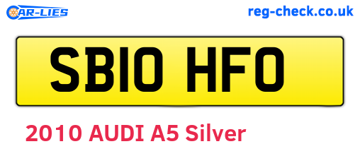 SB10HFO are the vehicle registration plates.