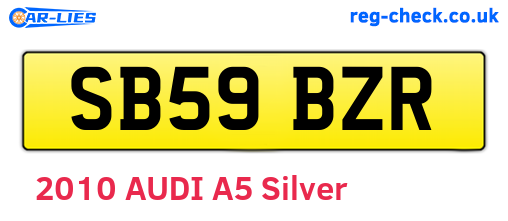 SB59BZR are the vehicle registration plates.