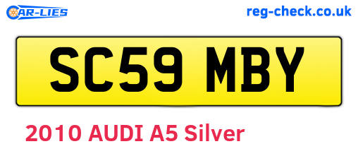 SC59MBY are the vehicle registration plates.