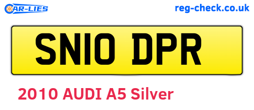 SN10DPR are the vehicle registration plates.