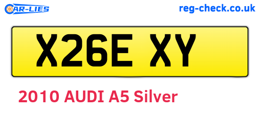 X26EXY are the vehicle registration plates.