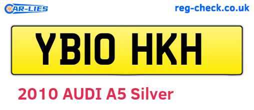 YB10HKH are the vehicle registration plates.