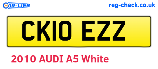 CK10EZZ are the vehicle registration plates.