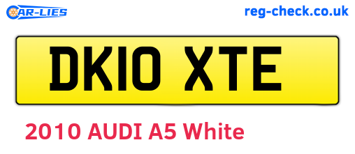 DK10XTE are the vehicle registration plates.