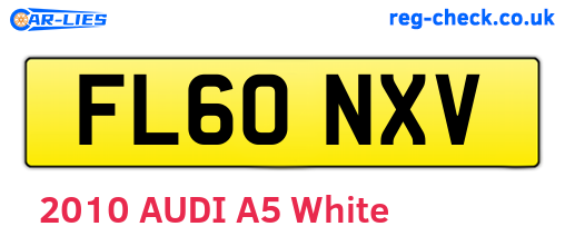 FL60NXV are the vehicle registration plates.