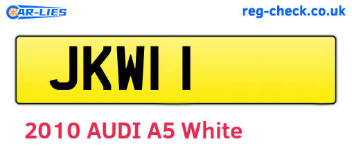 JKW11 are the vehicle registration plates.