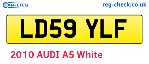 LD59YLF are the vehicle registration plates.