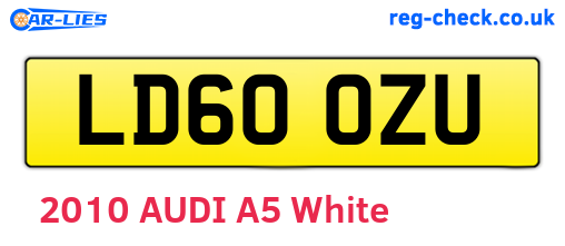 LD60OZU are the vehicle registration plates.