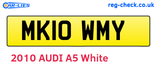 MK10WMY are the vehicle registration plates.