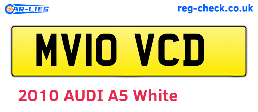 MV10VCD are the vehicle registration plates.