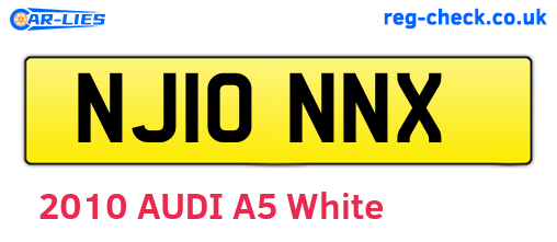 NJ10NNX are the vehicle registration plates.