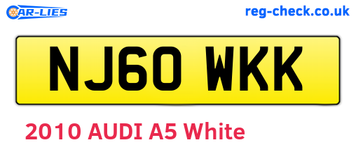 NJ60WKK are the vehicle registration plates.