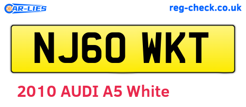 NJ60WKT are the vehicle registration plates.