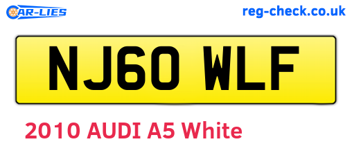 NJ60WLF are the vehicle registration plates.