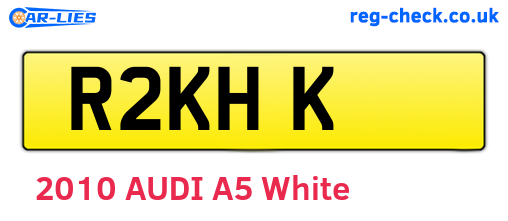 R2KHK are the vehicle registration plates.