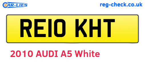 RE10KHT are the vehicle registration plates.