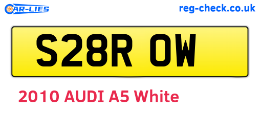 S28ROW are the vehicle registration plates.
