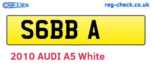 S6BBA are the vehicle registration plates.