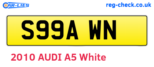 S99AWN are the vehicle registration plates.