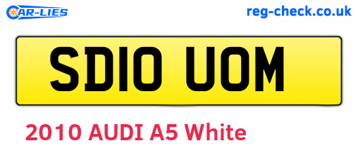 SD10UOM are the vehicle registration plates.