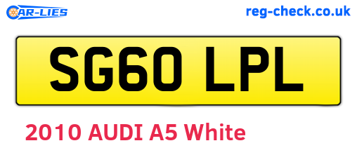 SG60LPL are the vehicle registration plates.