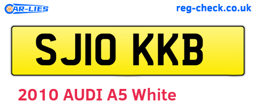 SJ10KKB are the vehicle registration plates.