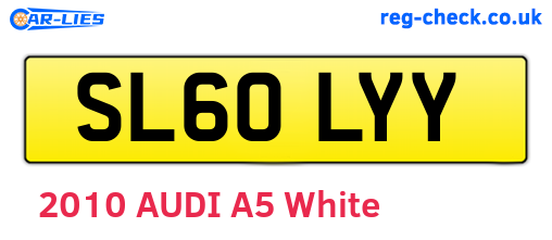 SL60LYY are the vehicle registration plates.