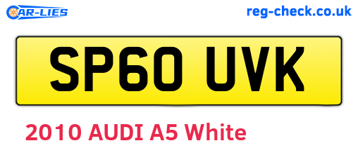 SP60UVK are the vehicle registration plates.