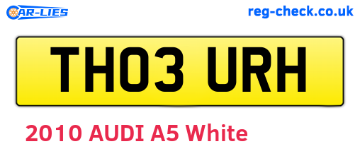 TH03URH are the vehicle registration plates.