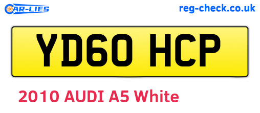 YD60HCP are the vehicle registration plates.