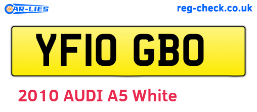 YF10GBO are the vehicle registration plates.