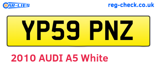 YP59PNZ are the vehicle registration plates.