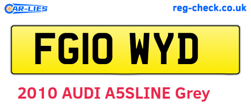 FG10WYD are the vehicle registration plates.