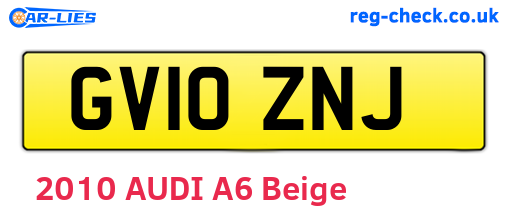 GV10ZNJ are the vehicle registration plates.