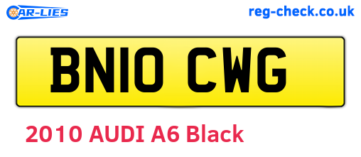BN10CWG are the vehicle registration plates.