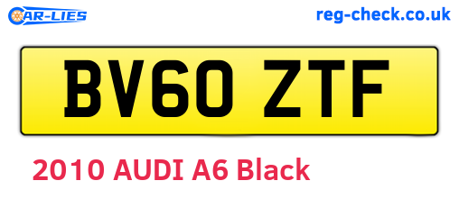 BV60ZTF are the vehicle registration plates.