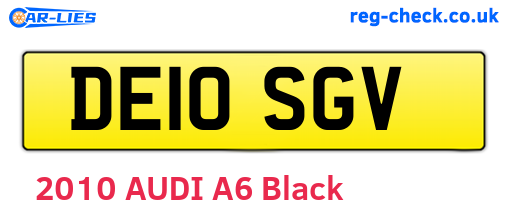 DE10SGV are the vehicle registration plates.