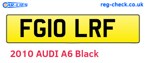 FG10LRF are the vehicle registration plates.