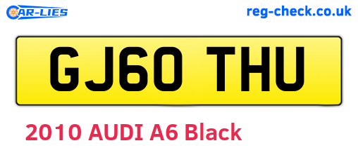 GJ60THU are the vehicle registration plates.