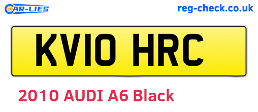 KV10HRC are the vehicle registration plates.